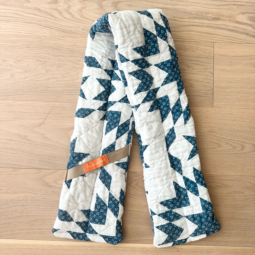 handmade quilted puffer scarf